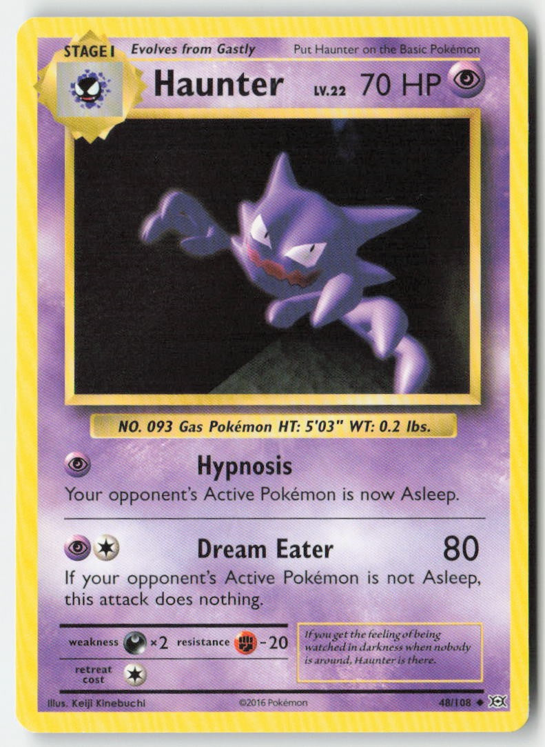 Haunter 48/108 Regular Evolutions Moderately Played
