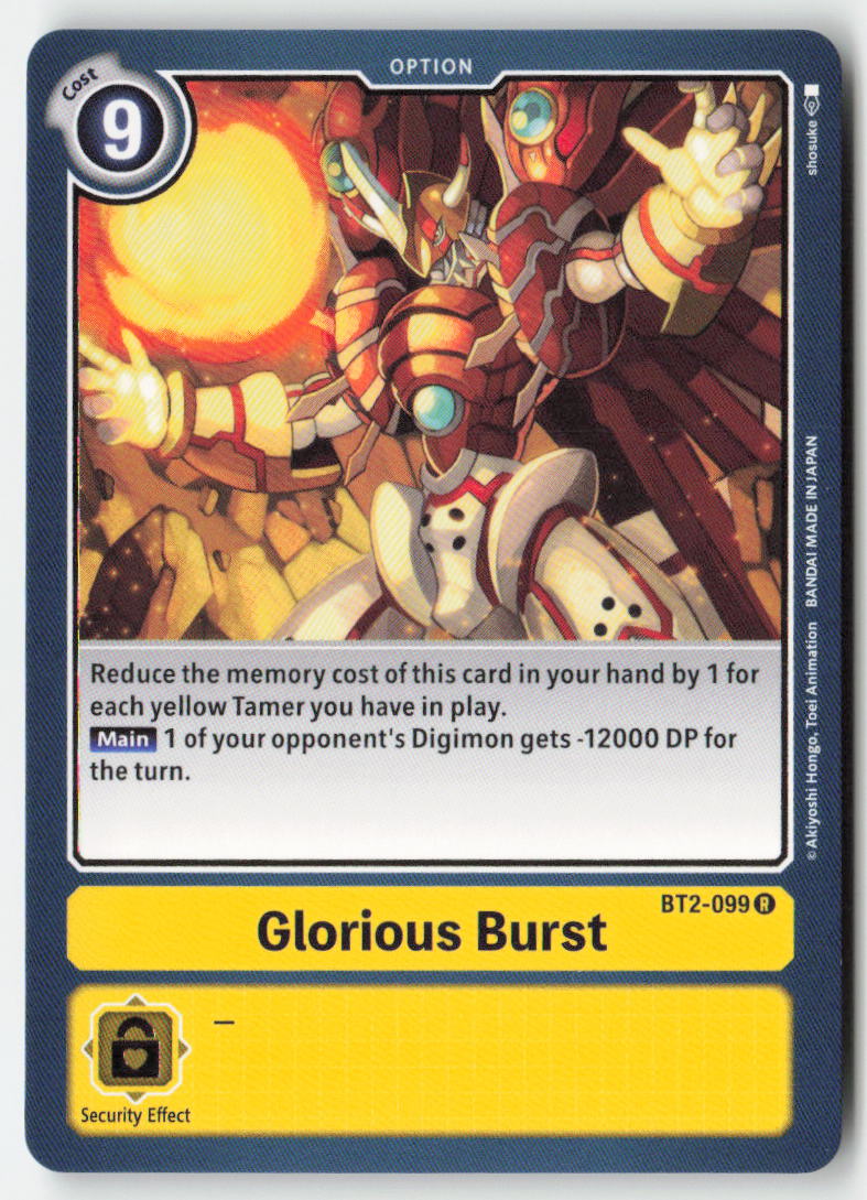 Glorious Burst BT2-099 Normal Rare Near Mint, Front