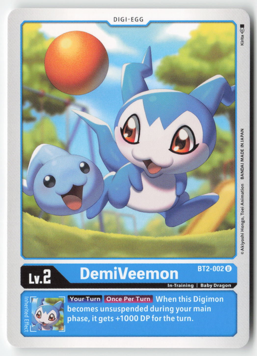 DemiVeemon BT2-002 Normal Uncommon Lightly Played