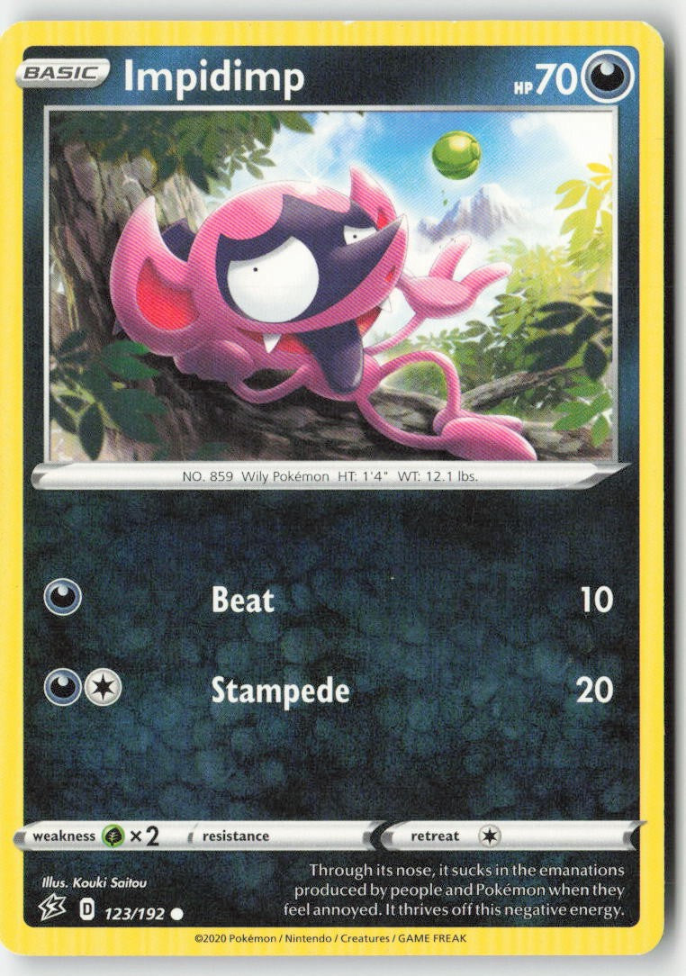 Impidimp 123/192 Regular Rebel Clash Moderately Played, Front