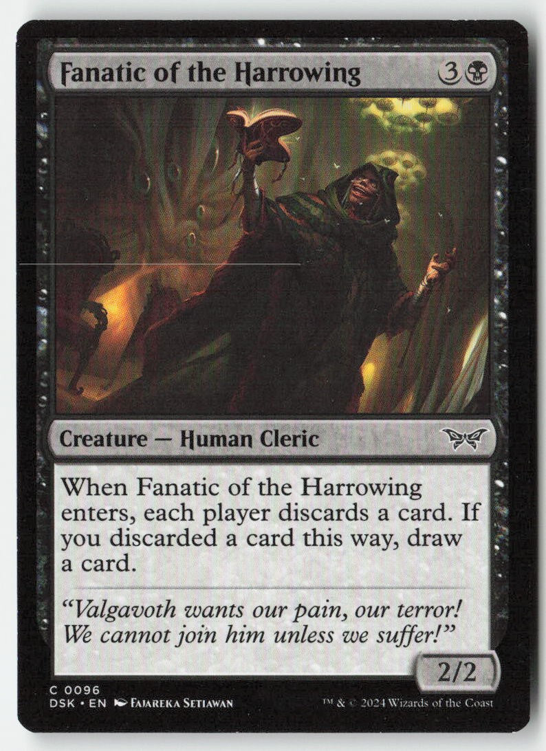 Fanatic of the Harrowing DSK 96 Common Moderately Played, Front