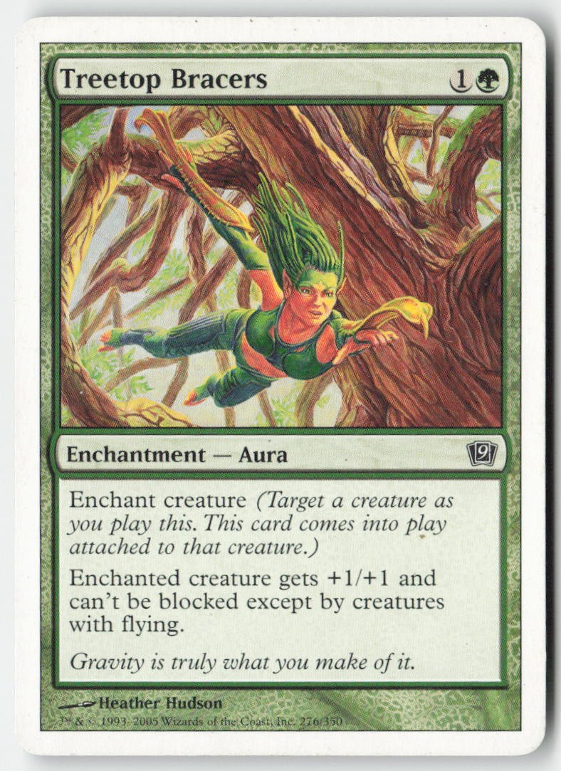 Treetop Bracers 9ED 276 Common Moderately Played, Front
