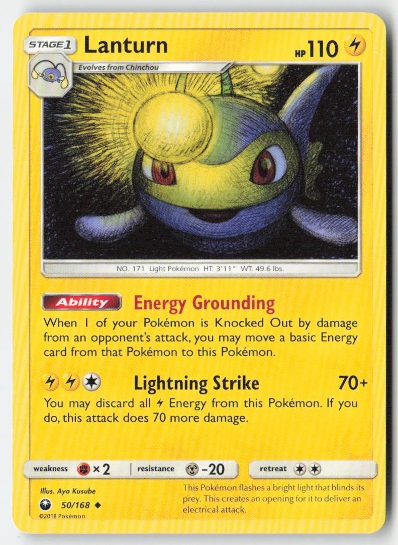 Lanturn 50/168 Regular Celestial Storm Moderately Played, Front