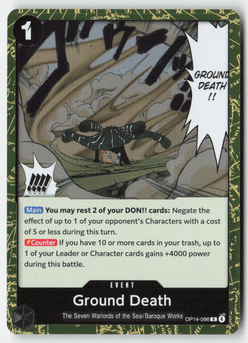 Ground Death OP14-096 Foil Rare Lightly Played