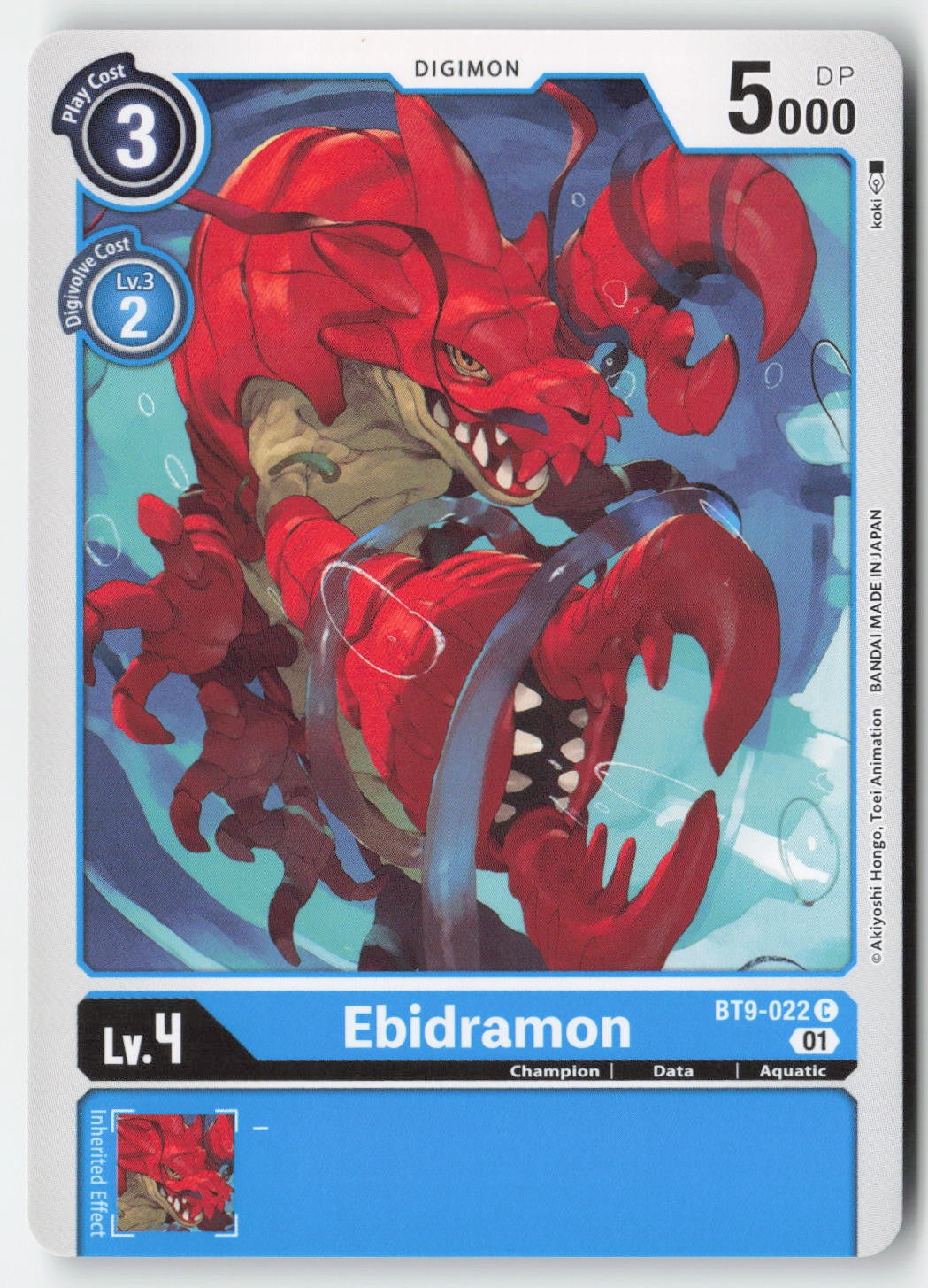 Ebidramon BT9-022 Normal Common Lightly Played