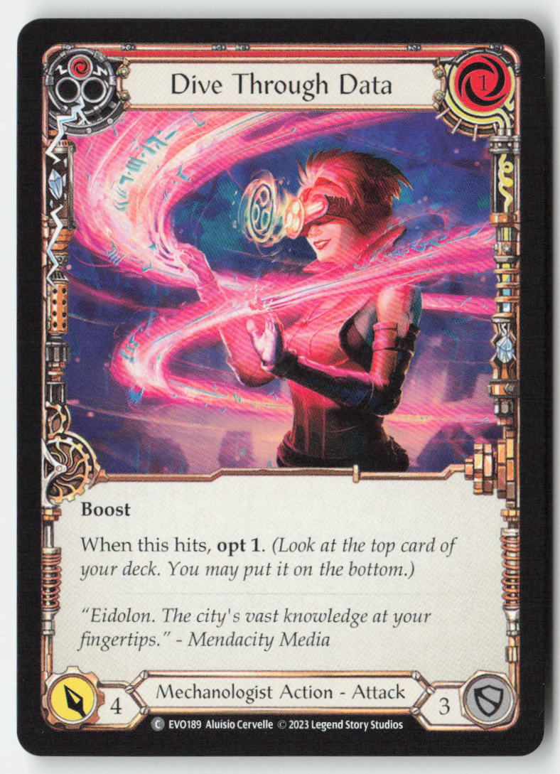 Dive Through Data (Red) #EVO189 - Bright Lights - Flesh and Blood - Common - Near Mint