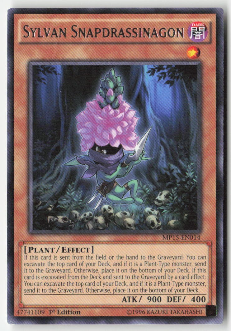 Sylvan Snapdrassinagon MP15-EN014 1st Edition Rare Moderately Played