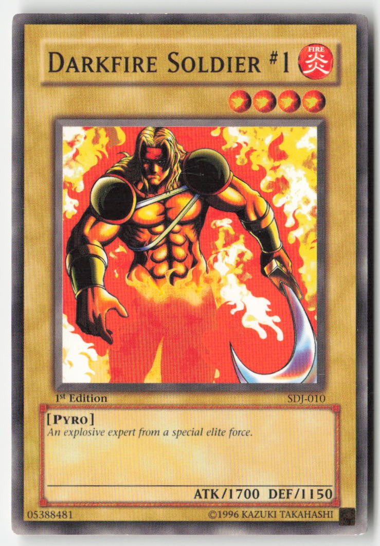 Darkfire Soldier #1 SDJ-010 1st Edition Common Moderately Played, Front