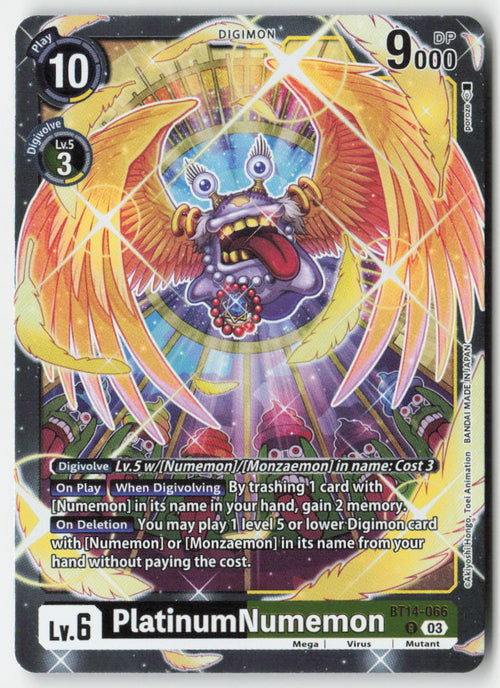 PlatinumNumemon BT14-066 Foil Rare Near Mint