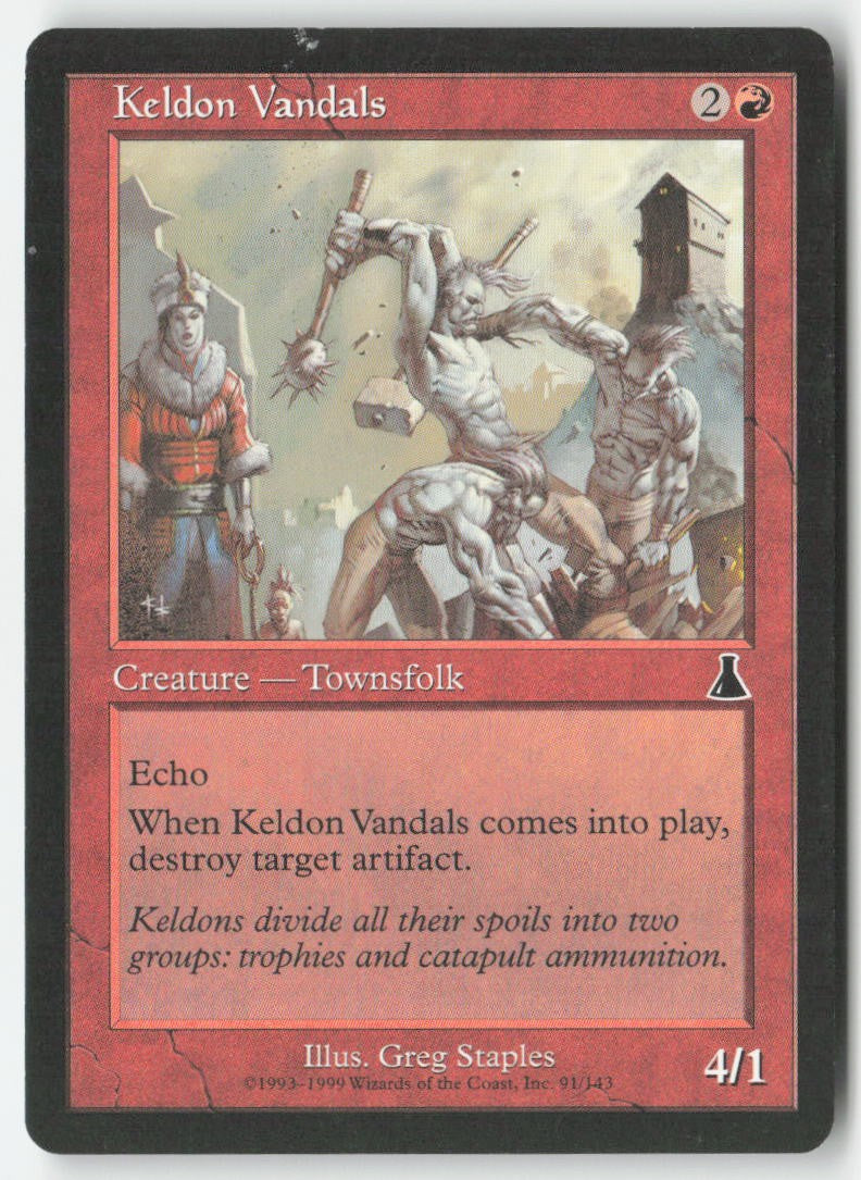 Keldon Vandals UDS 91 Common Moderately Played, Front