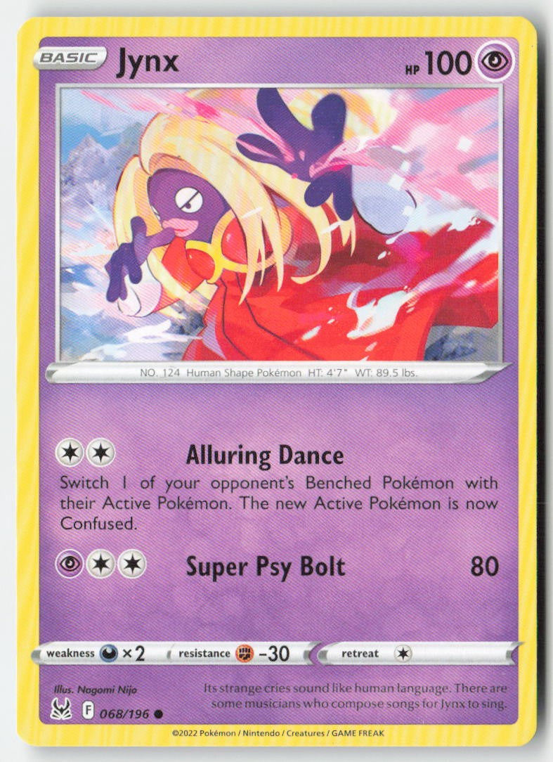 Jynx 068/196 Regular Lost Origin Moderately Played