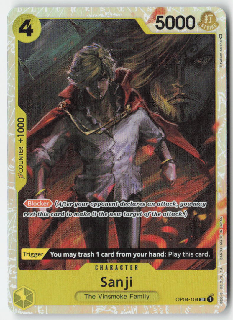 Sanji OP04-104 Foil Super Rare Lightly Played