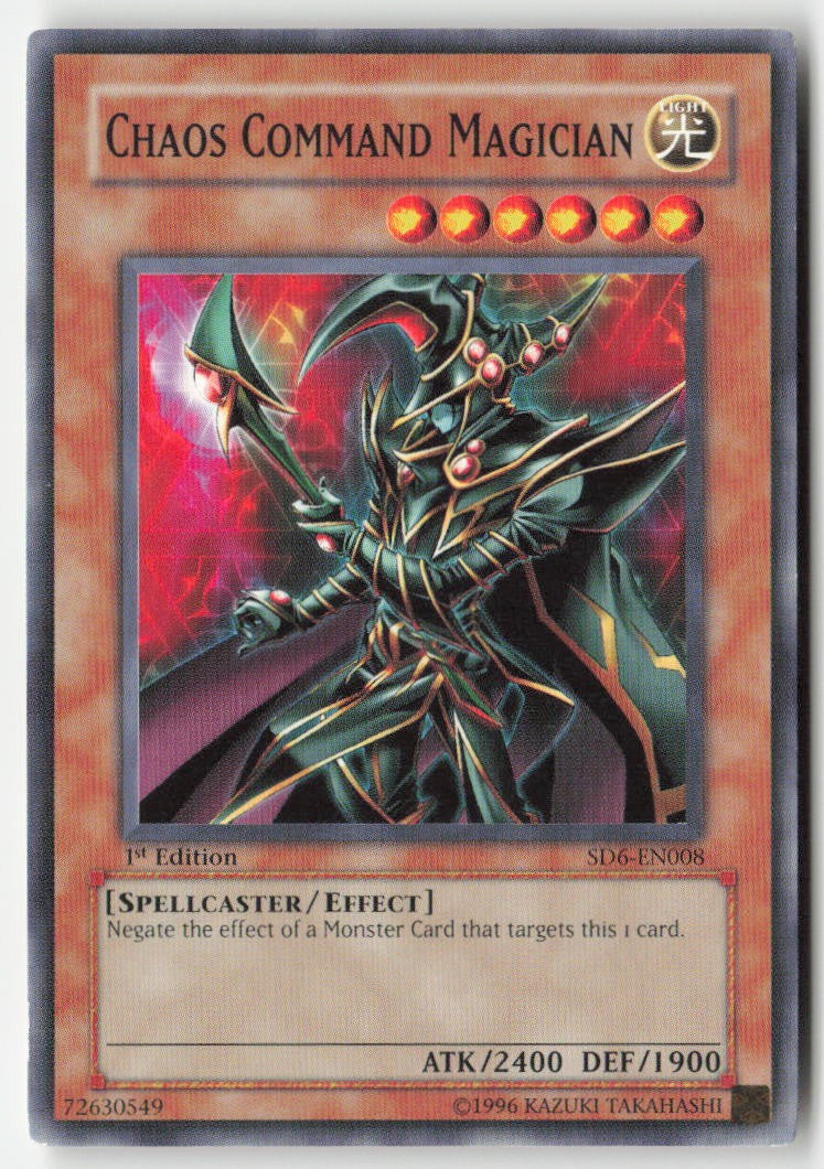 Chaos Command Magician SD6-EN008 1st Edition Common Moderately Played, Front