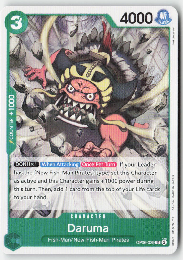 Daruma OP06-029 Normal Uncommon Lightly Played, Front