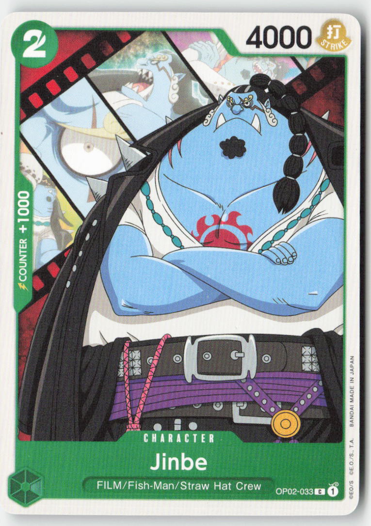 Jinbe OP02-033 Normal Common Lightly Played, Front