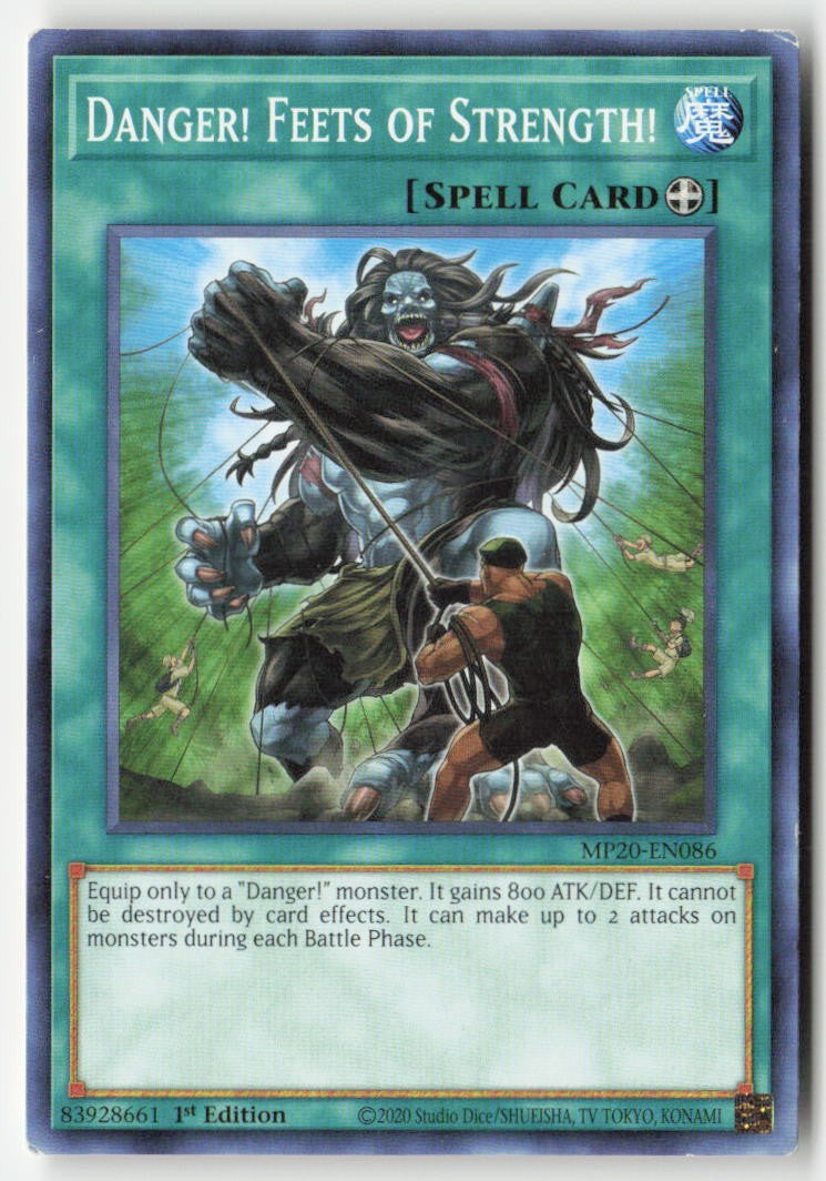 Danger! Feets of Strength! MP20-EN086 1st Edition Common Moderately Played
