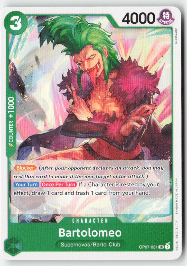 Bartolomeo OP07-031 Normal Uncommon Lightly Played