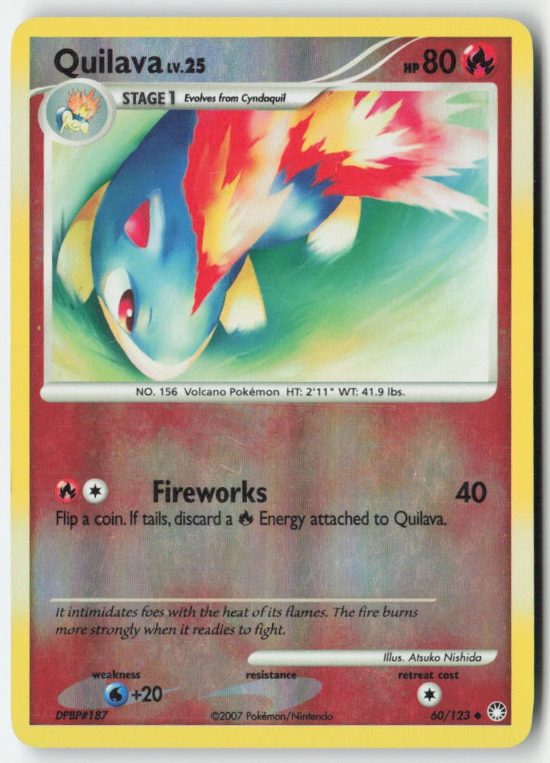 Quilava 60/123 Reverse Holo Mysterious Treasures Moderately Played