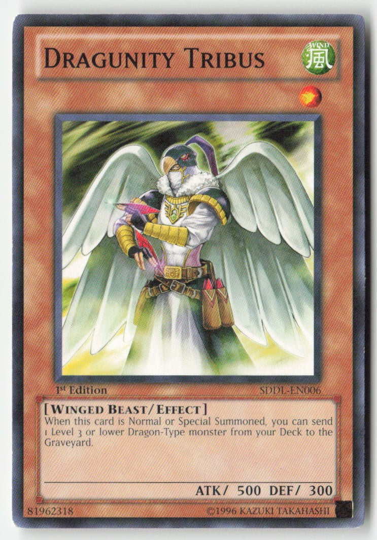 Dragunity Tribus SDDL-EN006 1st Edition Common Moderately Played, Front