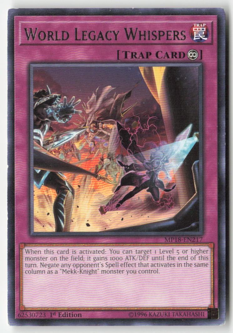 World Legacy Whispers MP18-EN217 1st Edition Rare Moderately Played