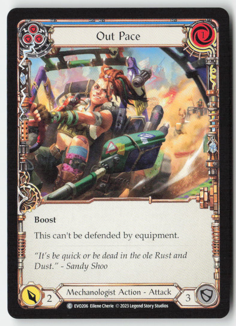 Out Pace (Blue) #EVO206 - Bright Lights - Flesh and Blood - Common - Near Mint, Front