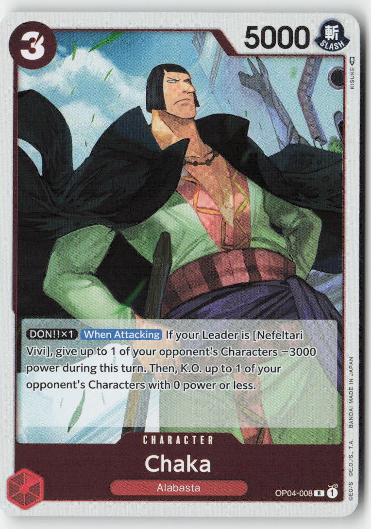 Chaka OP04-008 Foil Rare Lightly Played