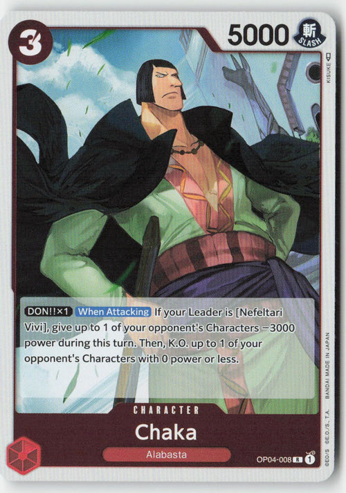 Chaka OP04-008 Foil Rare Lightly Played