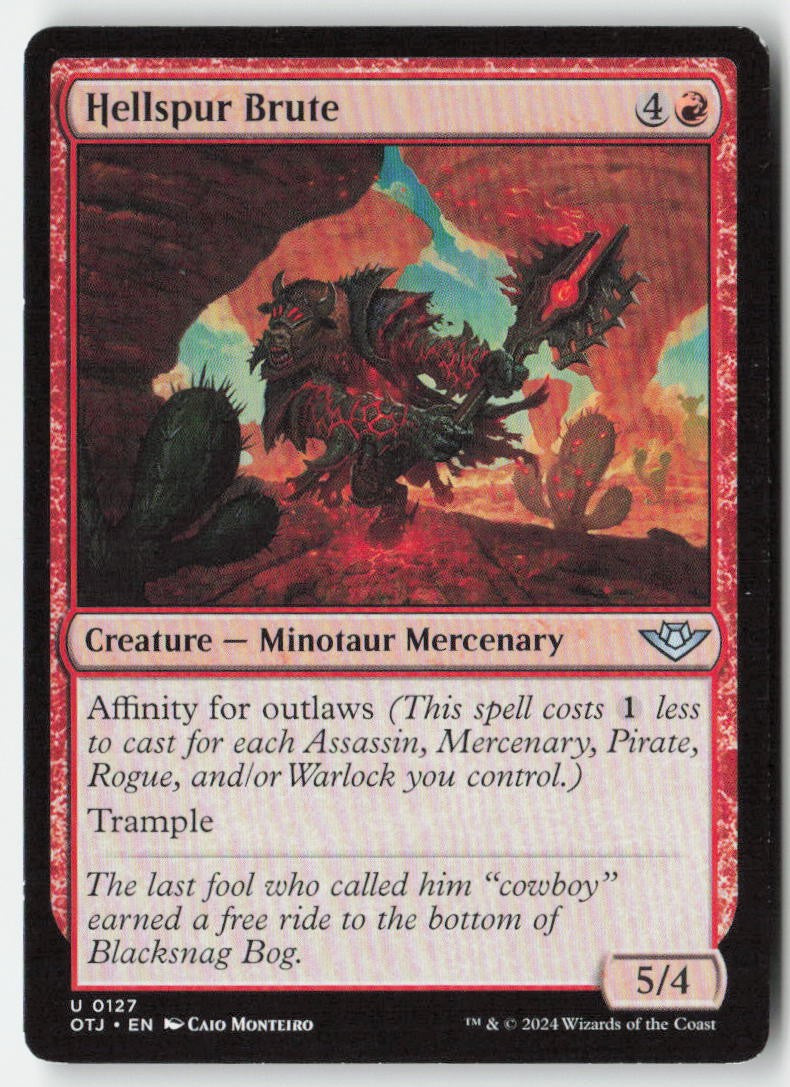 Hellspur Brute OTJ 127 Uncommon Moderately Played