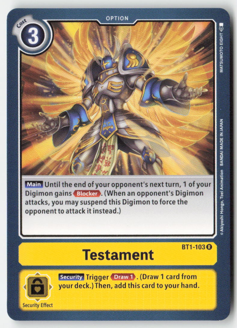 Testament BT1-103 Normal Rare Near Mint
