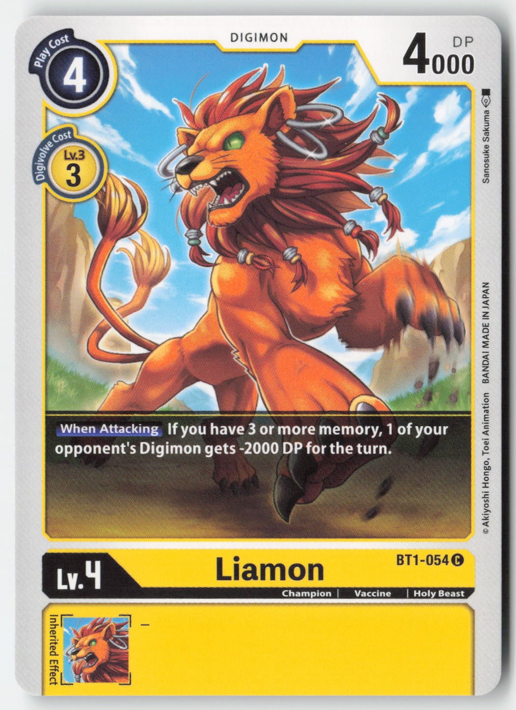 Liamon BT1-054 Normal Common Lightly Played
