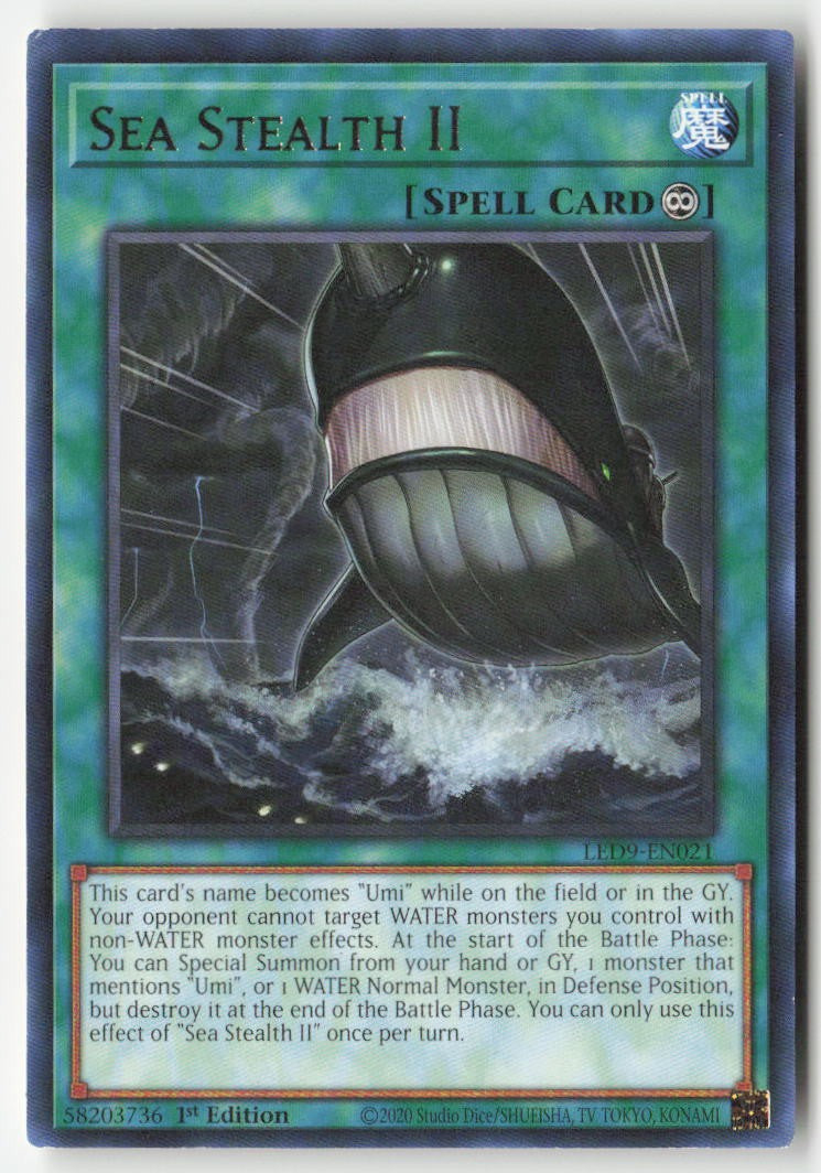 Sea Stealth II LED9-EN021 1st Edition Rare Moderately Played
