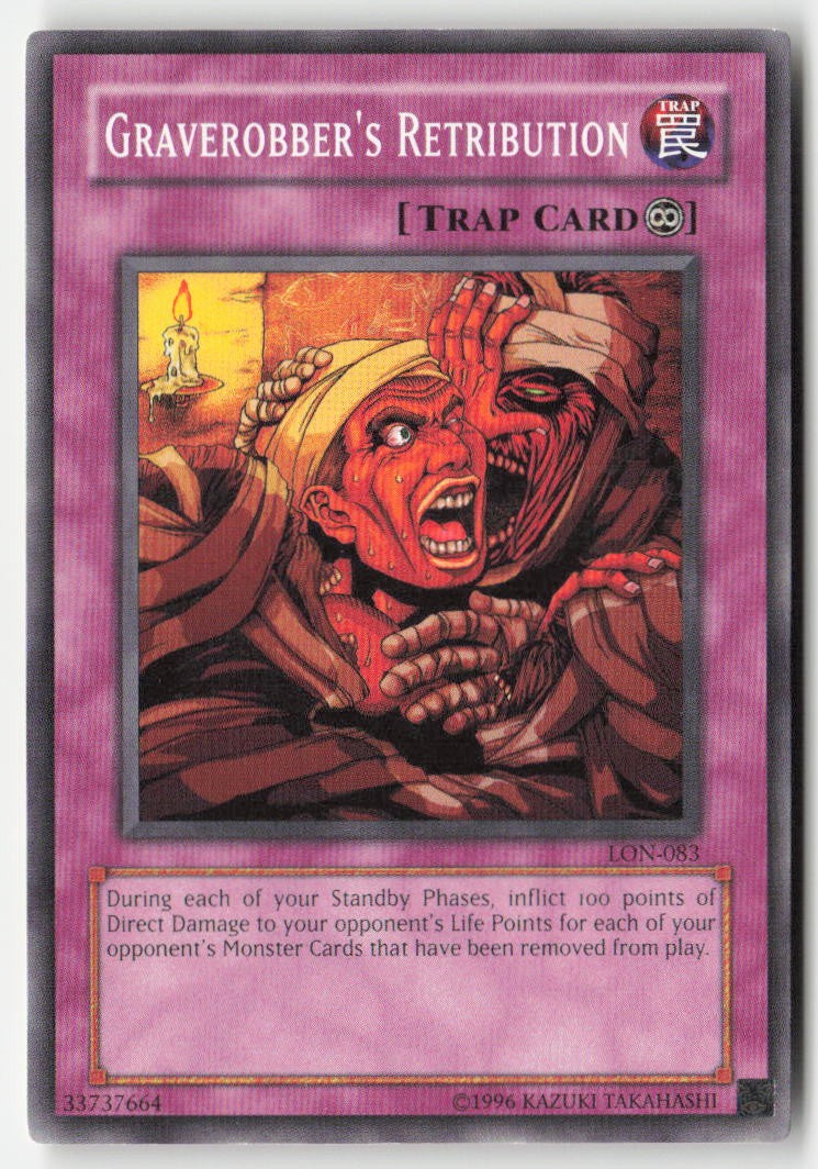 Graverobber's Retribution LON-083 Unlimited Common Moderately Played, Front