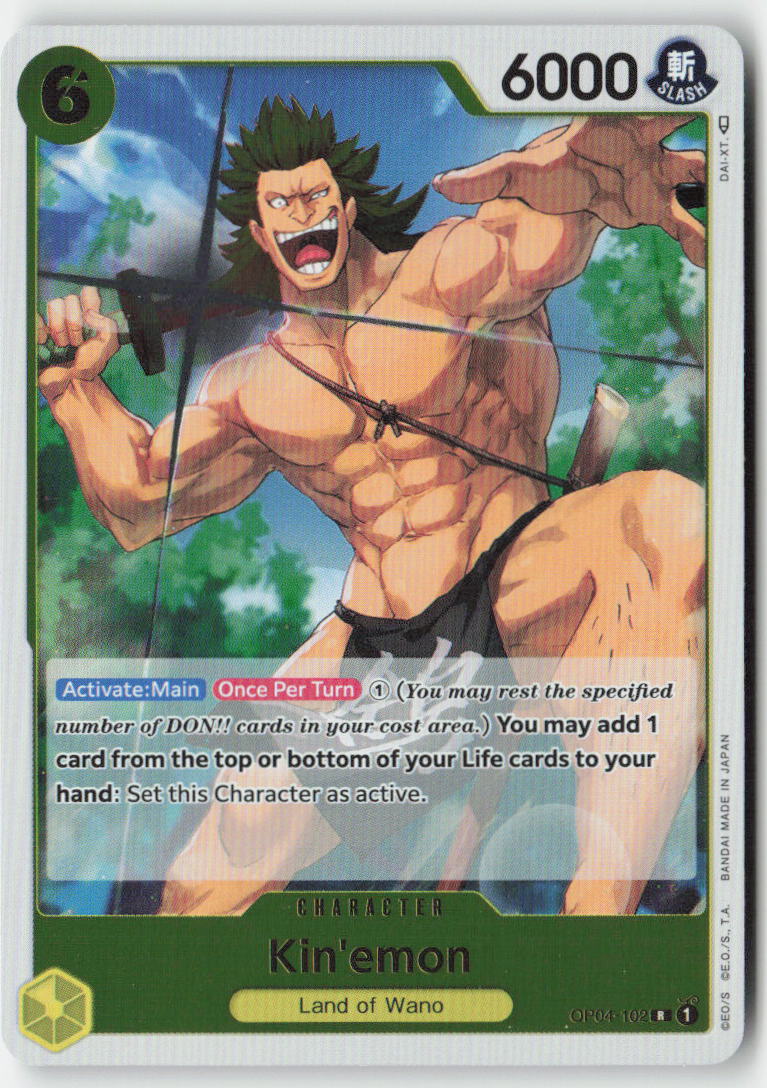 Kin'emon OP04-102 Foil Rare Lightly Played