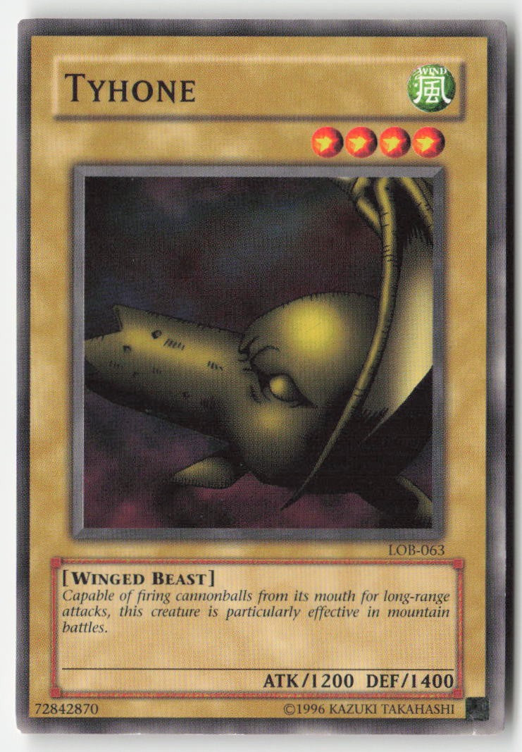 Tyhone LOB-063 Unlimited Common Moderately Played, Front