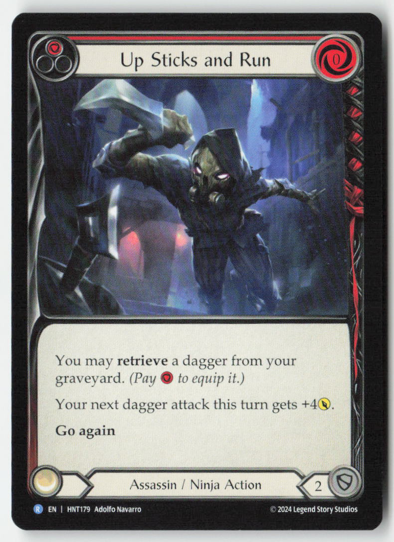 Up Sticks and Run (Red) #HNT179 - The Hunted - Flesh and Blood - Rare - Near Mint, Front