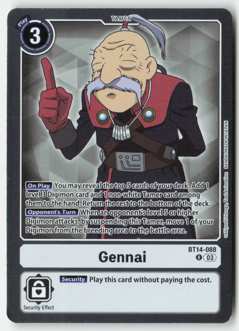 Gennai BT14-088 Foil Rare Near Mint