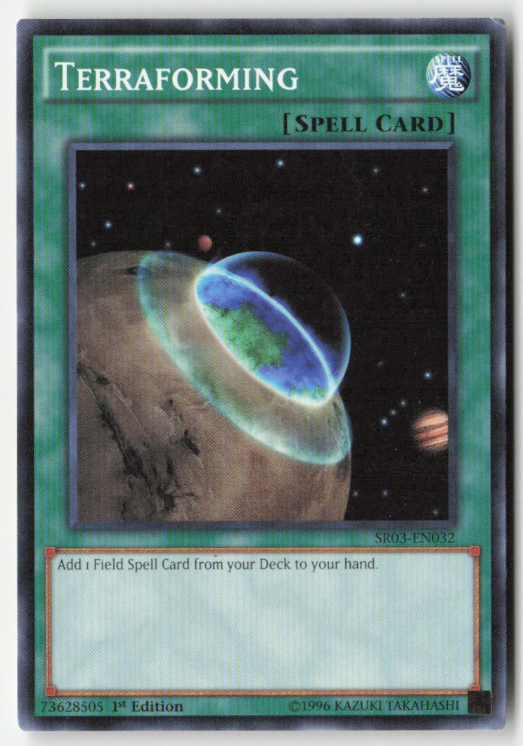 Terraforming SR03-EN032 1st Edition Common Moderately Played, Front