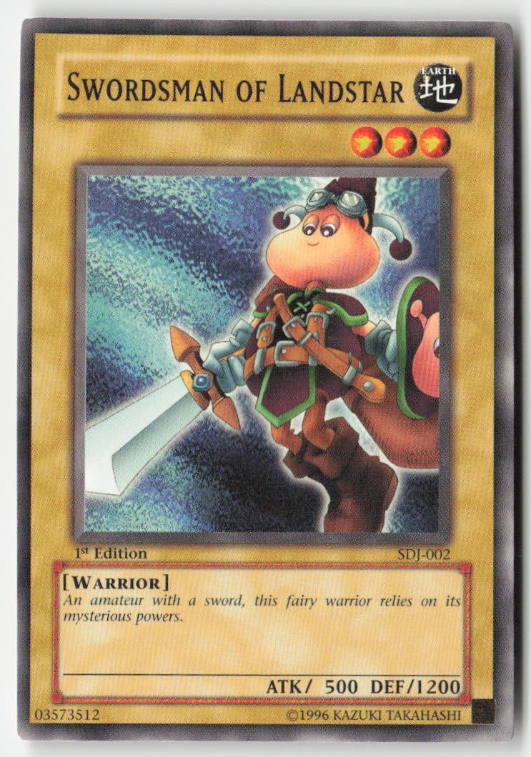 Swordsman of Landstar SDJ-002 1st Edition Common Moderately Played, Front