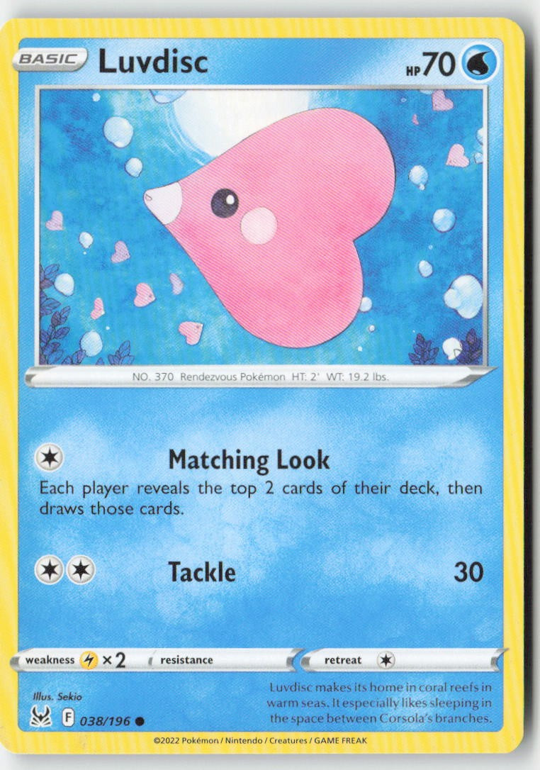 Luvdisc 038/196 Regular Lost Origin Moderately Played, Front