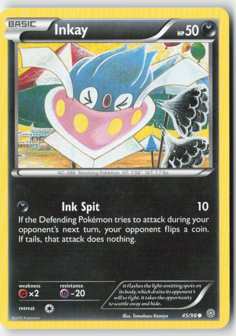 Inkay 45/98 Regular Ancient Origins Moderately Played