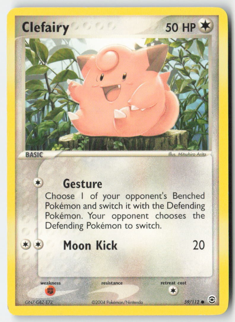 Clefairy 59/112 Regular FireRed & LeafGreen Moderately Played, Front