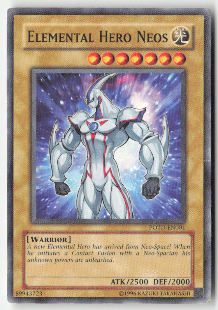 Elemental HERO Neos POTD-EN001 Unlimited Common Moderately Played, Front