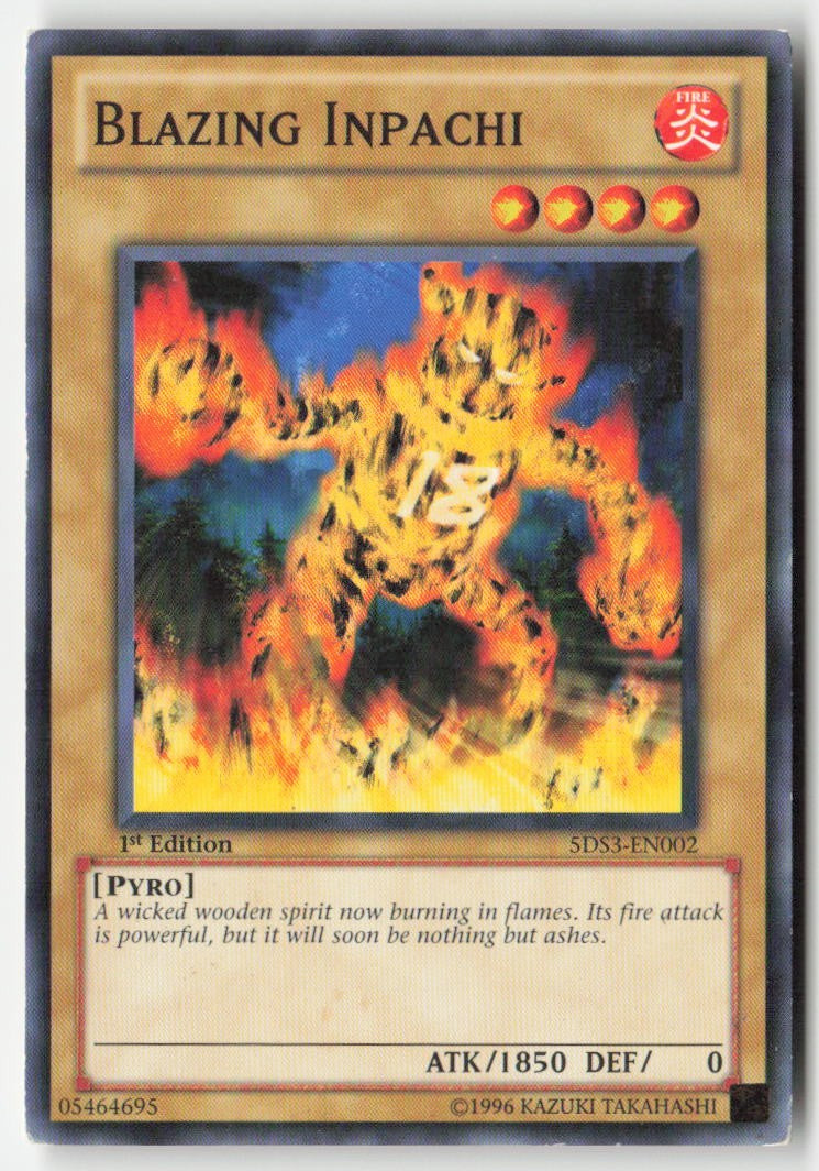Blazing Inpachi 5DS3-EN002 1st Edition Common Moderately Played