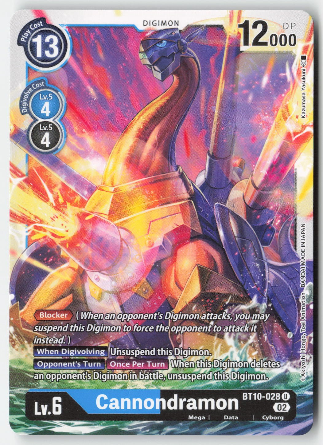 Cannondramon BT10-028 Normal Uncommon Lightly Played
