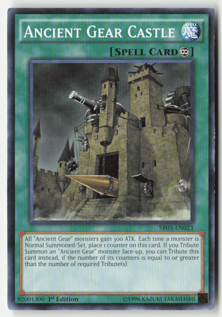 Ancient Gear Castle SR03-EN023 1st Edition Common Moderately Played, Front