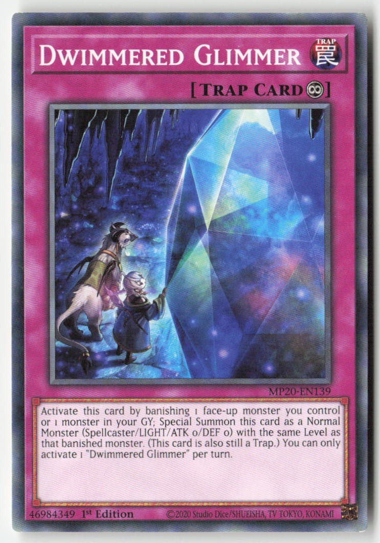 Dwimmered Glimmer MP20-EN139 1st Edition Common Moderately Played, Front