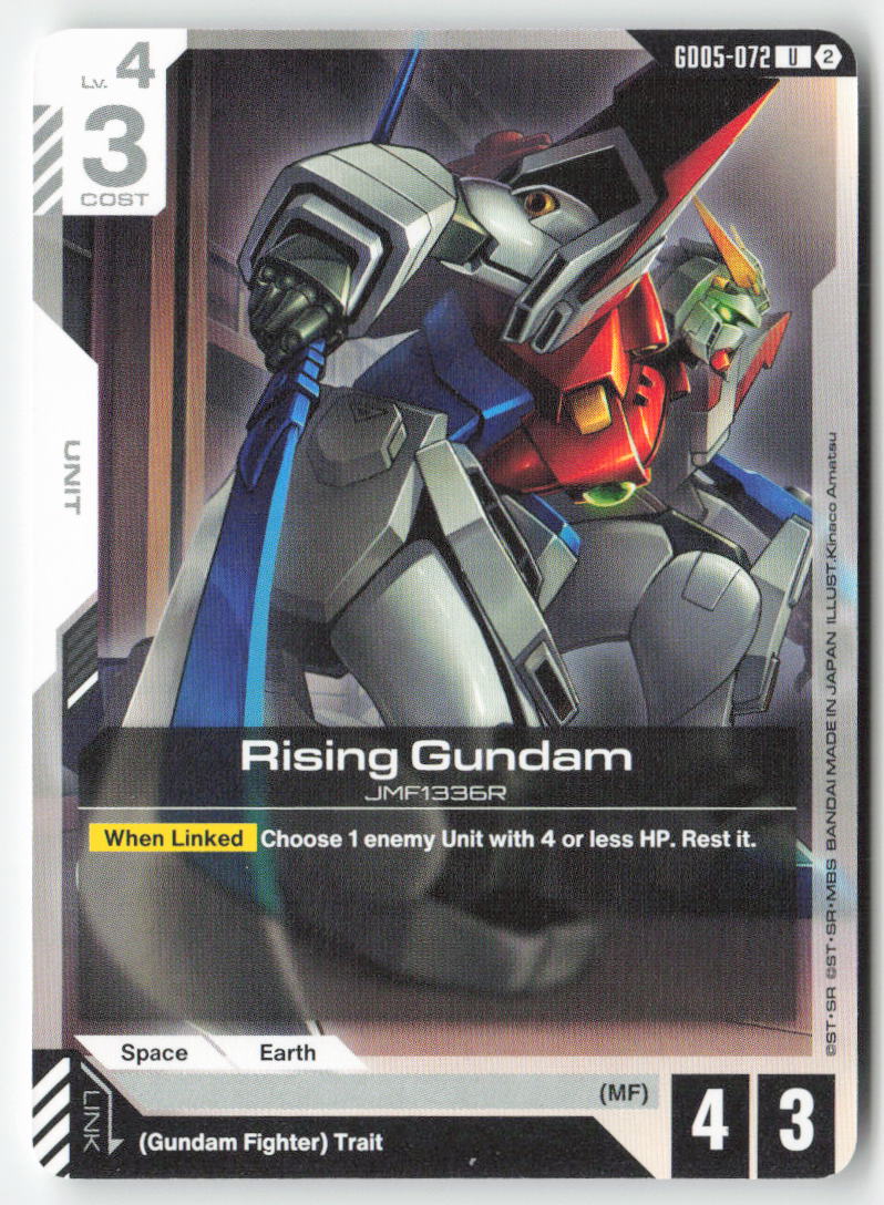 Rising Gundam GD05-072 Uncommon Normal Lightly Played