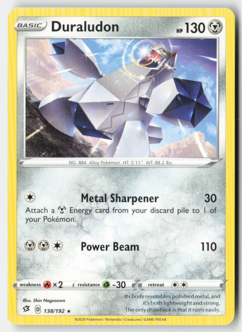 Duraludon 138/192 Regular Deck Exclusives Moderately Played, Front
