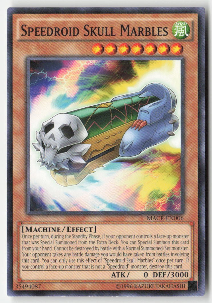 Speedroid Skull Marbles MACR-EN006 Unlimited Common Moderately Played