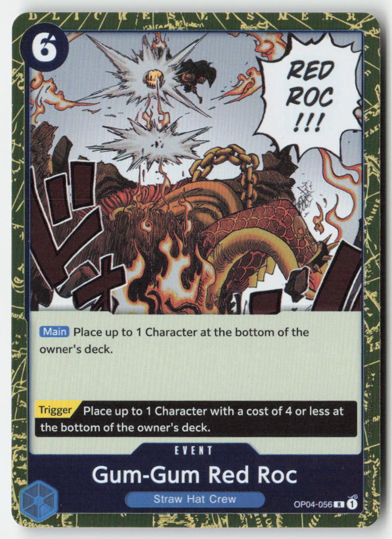 Gum-Gum Red Roc OP04-056 Foil Rare Lightly Played